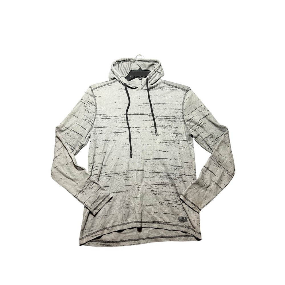 Modern Culture Hoodie Mens Large Gray Waffle Knit Pullover‎ Slub RN64866